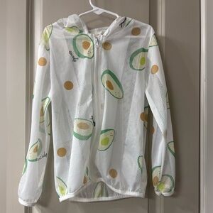 Avocado Print Kids Hoodie - White